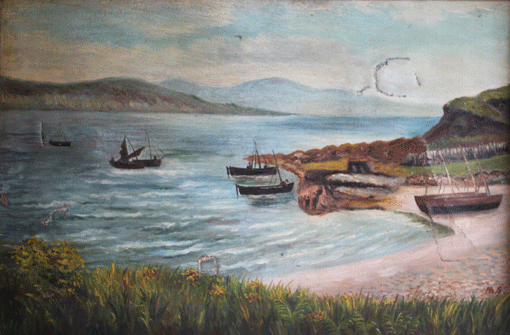 Scotttish naive painting coast