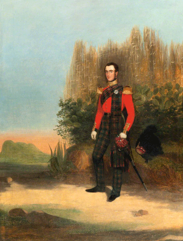 An Officer of the Light Company of the 79th Cameron Highlanders c 1845