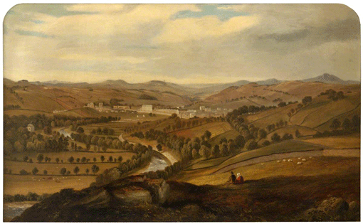 Hawick from Crumhaughhill andrew richardson c 1835